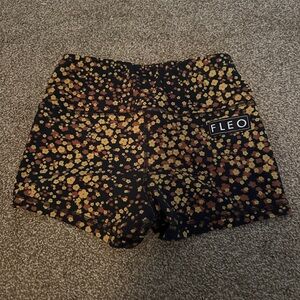 Fleo Black and Yellow Athletic Shorts for Active Comfort